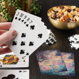 Stijlvolle Gouden Mandala Kleurrijke Waterverf Nev Pokerkaarten
