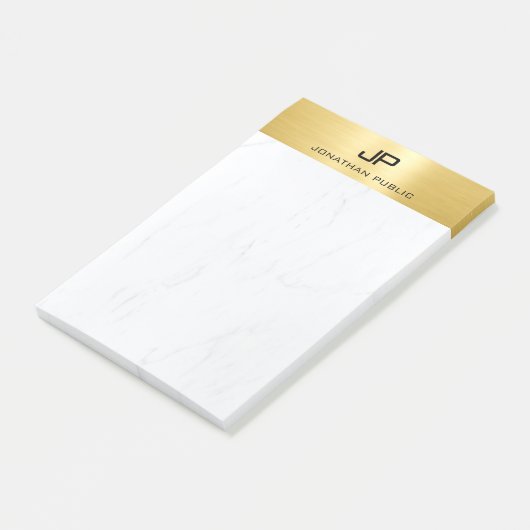 Stijlvolle Gouden Marmer Eenvoudige Moderne Design Post-it® Notes (Schuin)