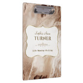 Stijlvolle gouden marmeren gouden lijst monogram klembord (Rechts)