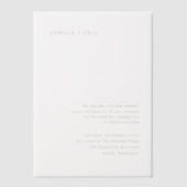 Stijlvolle gouden minimalistische bruiloft vellum uitnodigingen (Voorkant)