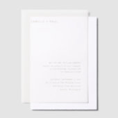 Stijlvolle gouden minimalistische bruiloft vellum uitnodigingen (Offset)