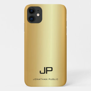 Stijlvolle Gouden Moderne Monogrammed Naam Sjabloo Case-Mate iPhone Case
