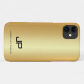 Stijlvolle Gouden Moderne Monogrammed Naam Sjabloo Case-Mate iPhone Case (Achterkant (horizontaal))