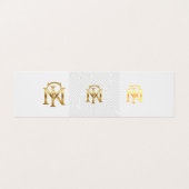 Stijlvolle gouden monogram Logo Elegante Personal Visitekaartje (Buitenkant ongevouwen)
