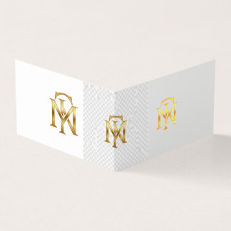 Stijlvolle gouden monogram Logo Elegante Personal Visitekaartje