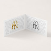 Stijlvolle gouden monogram Logo Elegante Personal Visitekaartje (Binnen)