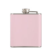 Stijlvolle Gouden Monogram Naam Script Roze Rood Heupfles (Achterkant)