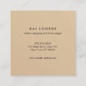 Stijlvolle  gouden plaque roze zwarte strepen vierkante visitekaartje (Achterkant)