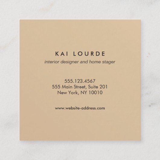 Stijlvolle  gouden plaque roze zwarte strepen vierkante visitekaartje (Achterkant)