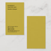 Stijlvolle gouden professionele platte manager visitekaartje (Voorkant / Achterkant)