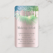 Stijlvolle gouden Roos glitter druppels wimpers Visitekaartje (Achterkant)