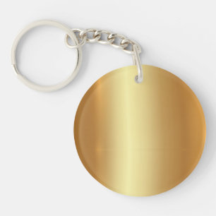 Stijlvolle Gouden Sjabloon Cirkel Dubbelzijdig Bla Sleutelhanger