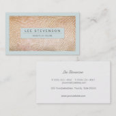 Stijlvolle gouden slangenhuid Beauty en Mode Visitekaartje (Voorkant / Achterkant)