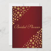 Stijlvolle gouden Stippen bruidsdouche uitnodiging (Voorkant)