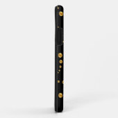 Stijlvolle gouden stippen op zwart Case-Mate iPhone case (Achterkant/rechts)
