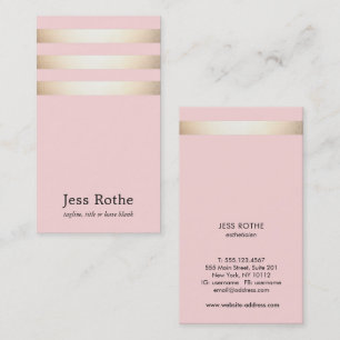 Stijlvolle gouden streep Blush Pink Visitekaartje