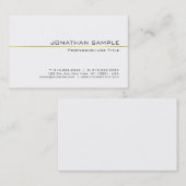 Stijlvolle gouden streep, luxe laptop visitekaartje (Voorkant / Achterkant)