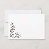 Stijlvolle gouden tekst bruiloft RSVP kaartje (Achterkant)