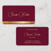Stijlvolle Gouden Tekst Typografie Script Naam Rob Visitekaartje (Voorkant / Achterkant)