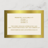 Stijlvolle gouden toon bruiloft informatie Kaart (Voorkant)