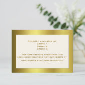 Stijlvolle gouden toon bruiloft informatie Kaart (Staand voorkant)