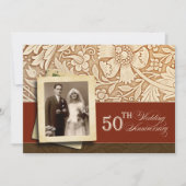 stijlvolle gouden uitnodigingen voor 50-jarig jubi (Voorkant)