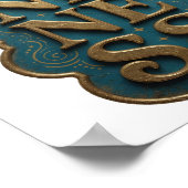 Stijlvolle Gouden VRIENDELIJKHEID Modern Design Poster (Hoek)