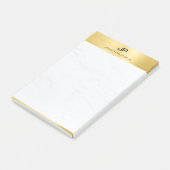Stijlvolle gouden witte marmeren professionele Sja Post-it® Notes (Schuin)