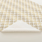 Stijlvolle gouden zeeschelp Sherpa deken (3/4)