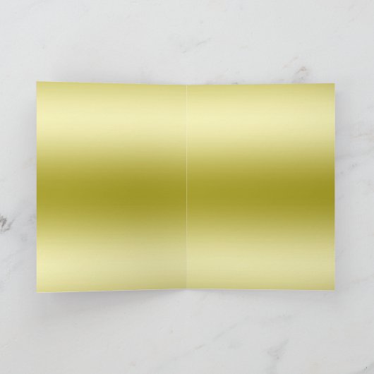 Stijlvolle gouden & zwarte decoratieve boog dank u bedankkaart (Binnen)