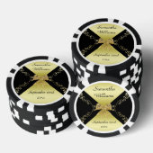 Stijlvolle gouden & zwarte decoratieve boog verjaa poker chips (Opstapeling)
