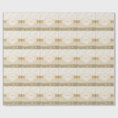 Stijlvolle goudglitter  Damask Cadeaupapier (Vlak)