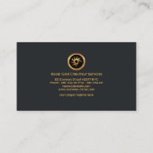 Stijlvolle goudgolf Elegant Monogram Gold Logo Visitekaartje (Achterkant)