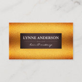 Stijlvolle goudhamer met bruin label (Voorkant)