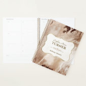 Stijlvolle goudkleurige gouden Lijst Makeup kunste Planner (Display)