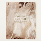 Stijlvolle goudkleurige gouden Lijst Makeup kunste Planner (Achterkant)