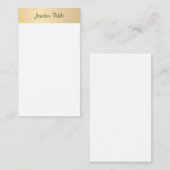 Stijlvolle goudlook elegant voor gecalligrafeerd s notitiekaartje (Voorkant / Achterkant)