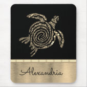 Stijlvolle goudmozaïekschildpad muismat (Voorkant)