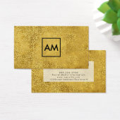 Stijlvolle goudspecs Metallic Gold Monogram Visitekaartjes (Bureau)
