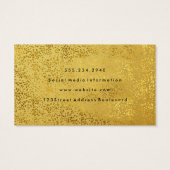 Stijlvolle goudspecs Metallic Gold Monogram Visitekaartjes (Achterkant)