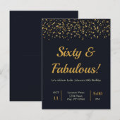 Stijlvolle goudsterren voor elke leeftijd uitnodiging briefkaart (Voorkant / Achterkant)