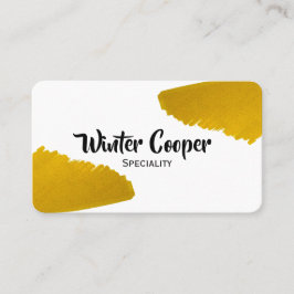 Stijlvolle goudverf splatter lijst professional visitekaartje