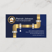 Stijlvolle goudwaterleidingen - waterleidingen visitekaartje (Voorkant)