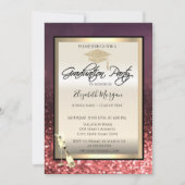 Stijlvolle gradatieknop, Afstuderen van wijnglas Kaart (Voorkant)