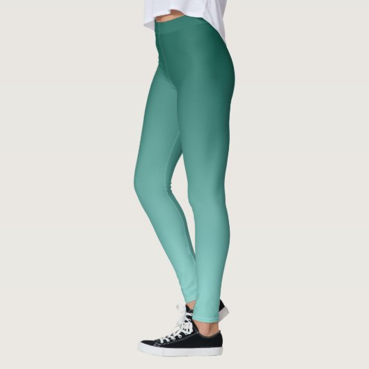 Stijlvolle Gradiënt Sjabloon Moderne Vrouwen Blauw Leggings (Links)