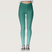 Stijlvolle Gradiënt Sjabloon Moderne Vrouwen Blauw Leggings (Voorkant)