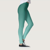 Stijlvolle Gradiënt Sjabloon Moderne Vrouwen Blauw Leggings (Rechts)