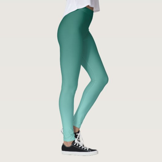 Stijlvolle Gradiënt Sjabloon Moderne Vrouwen Blauw Leggings (Rechts)