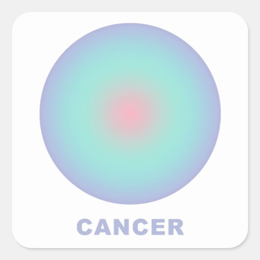 Stijlvolle gradiënt voor zodische tekens bij kanke vierkante sticker (Voorkant)