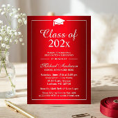 Stijlvolle gradiëntrode klasse van de GraduPartij Kaart